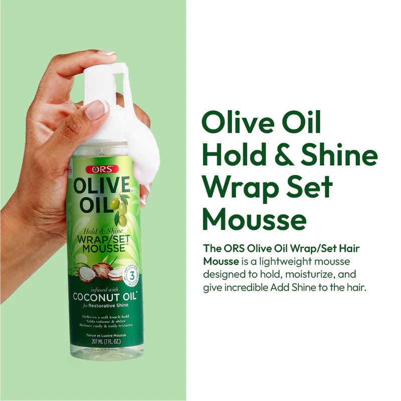 ORS Olive Oil Hold & Shine Wrap Set Mousse
