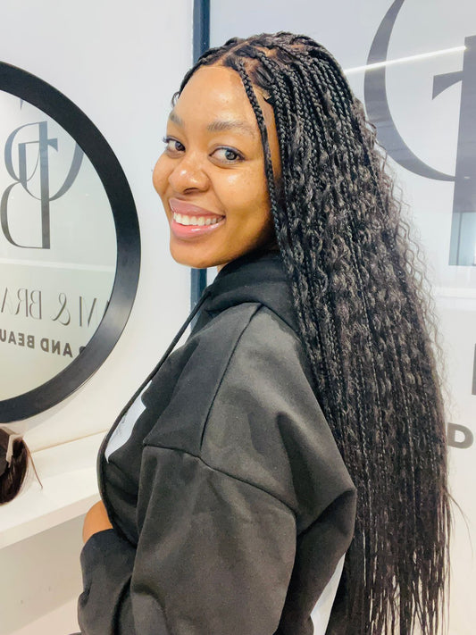 Boho Braids with 4x4 closure (Glueless)