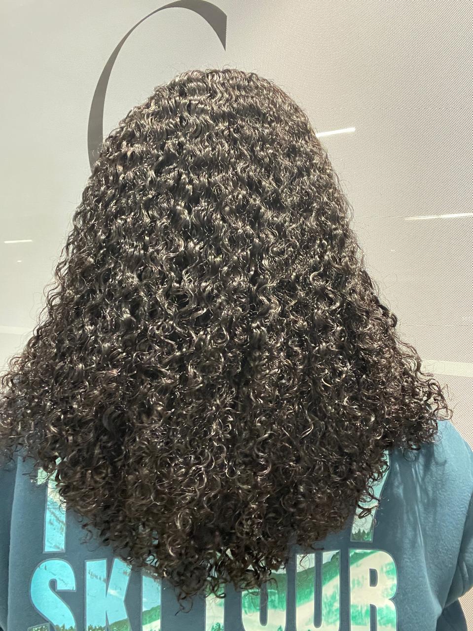 16 Inch Burmese Curls Wig 13x6 HD Closure